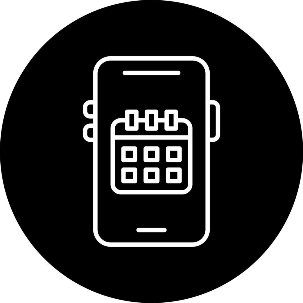 Mobile Calendar Vector Icon Style