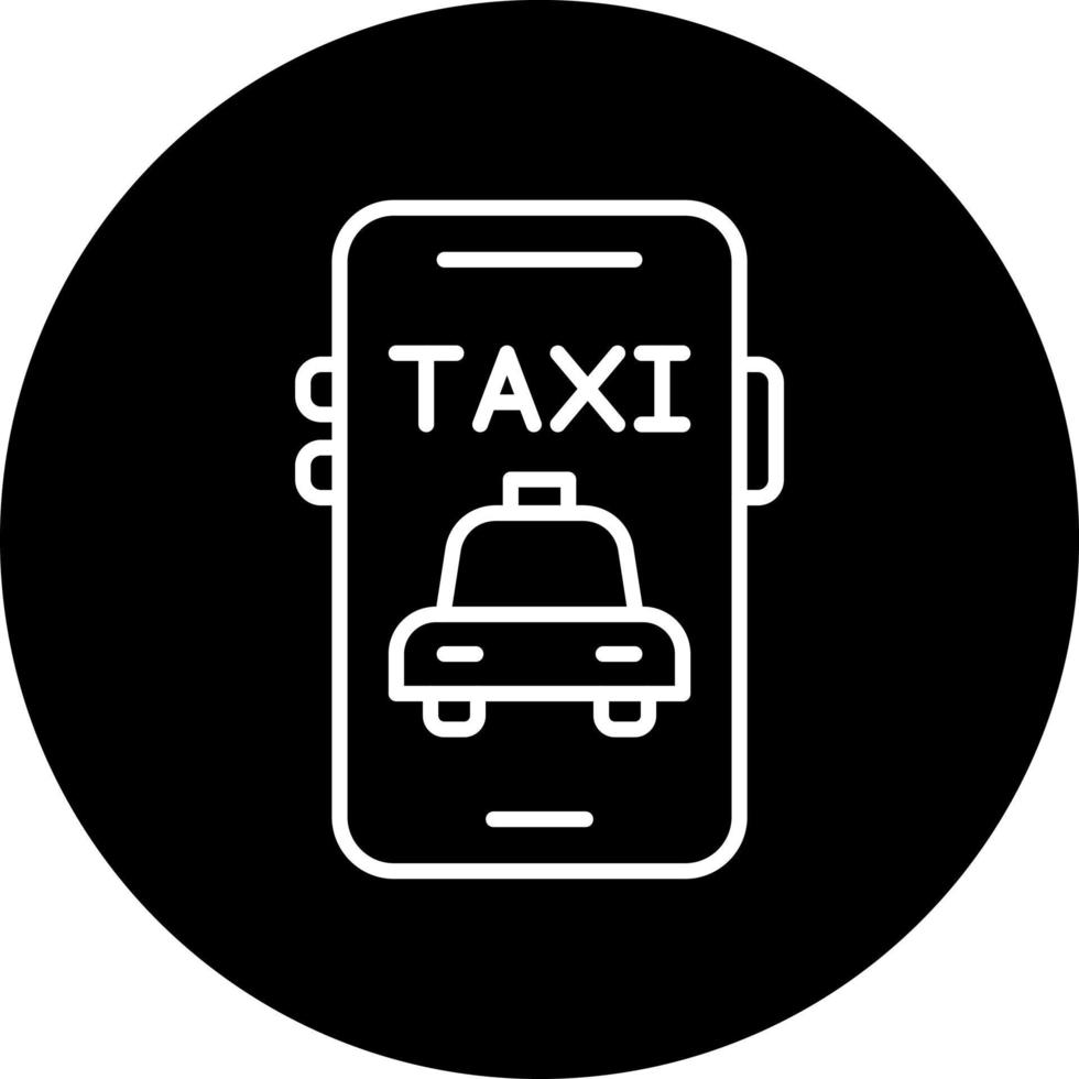 Mobile Taxi Vector Icon Style