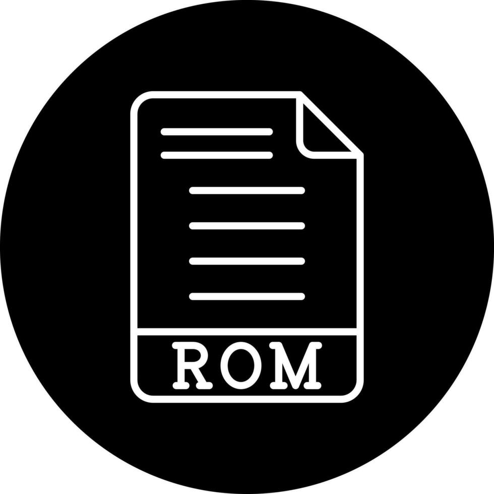 ROM vector icono estilo