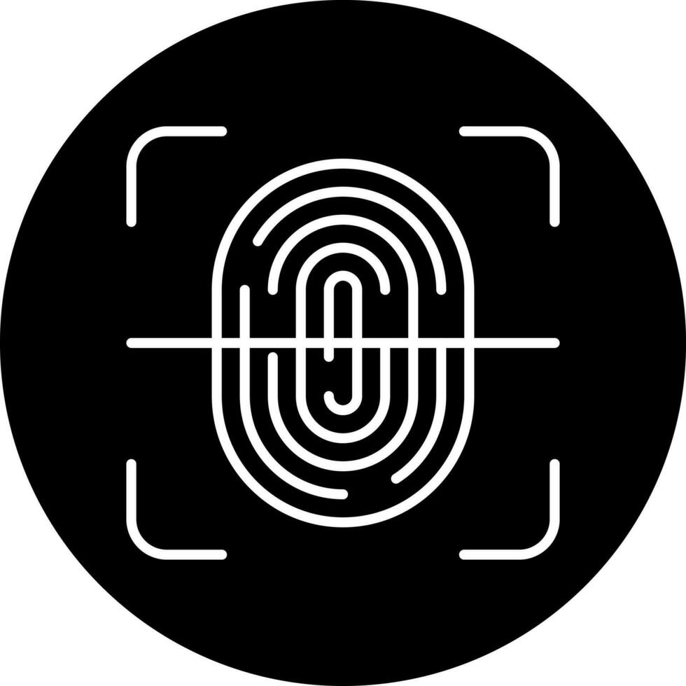 Fingerprint Scan Vector Icon Style