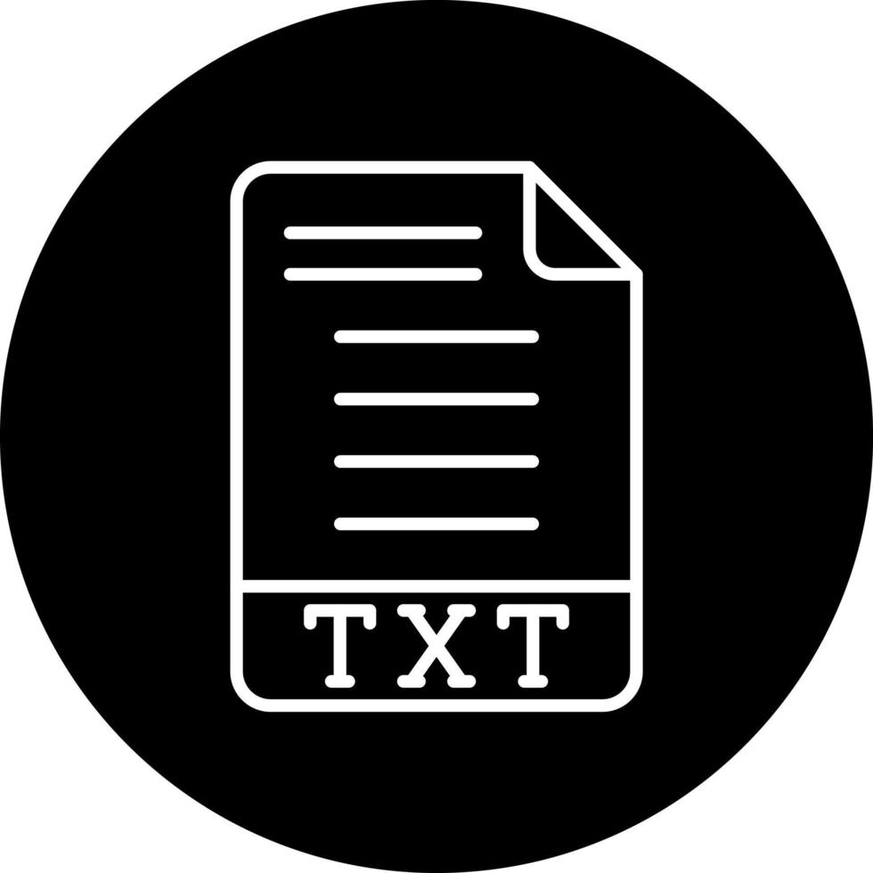 TXT vector icono estilo