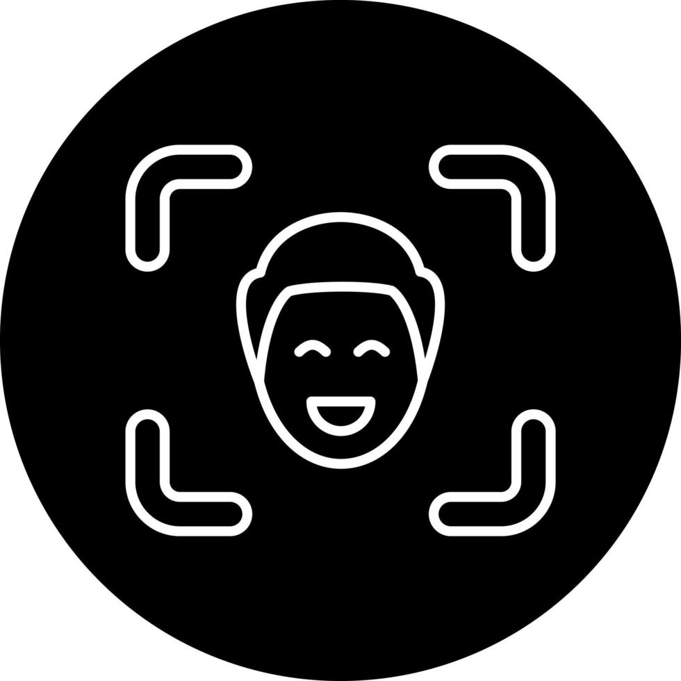 Facial Recognition Vector Icon Style