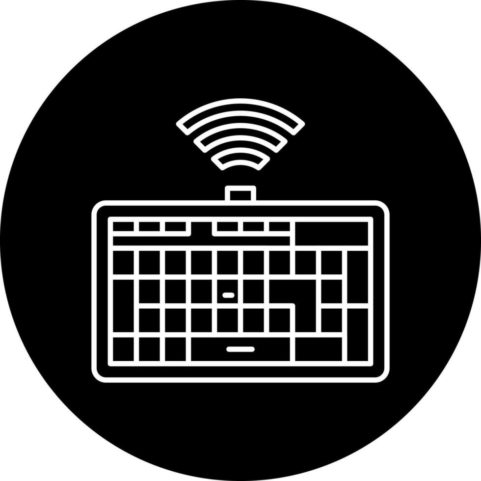 inalámbrico teclado vector icono estilo