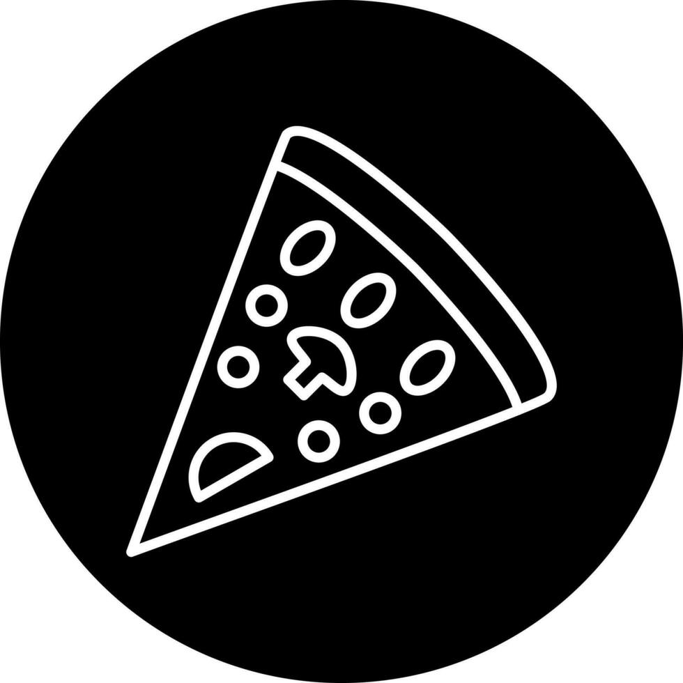 Pizza rebanada vector icono estilo