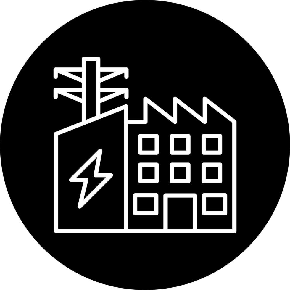 eléctrico fábrica vector icono estilo