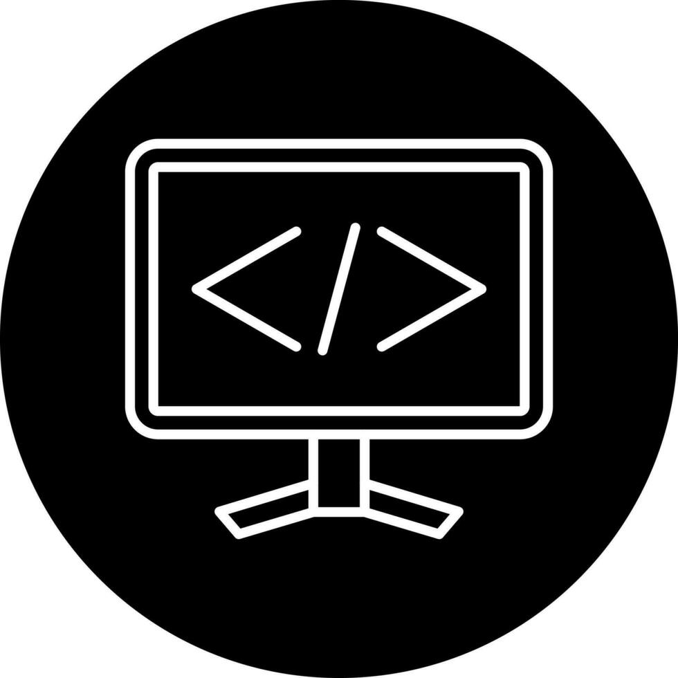 codificación vector icono estilo