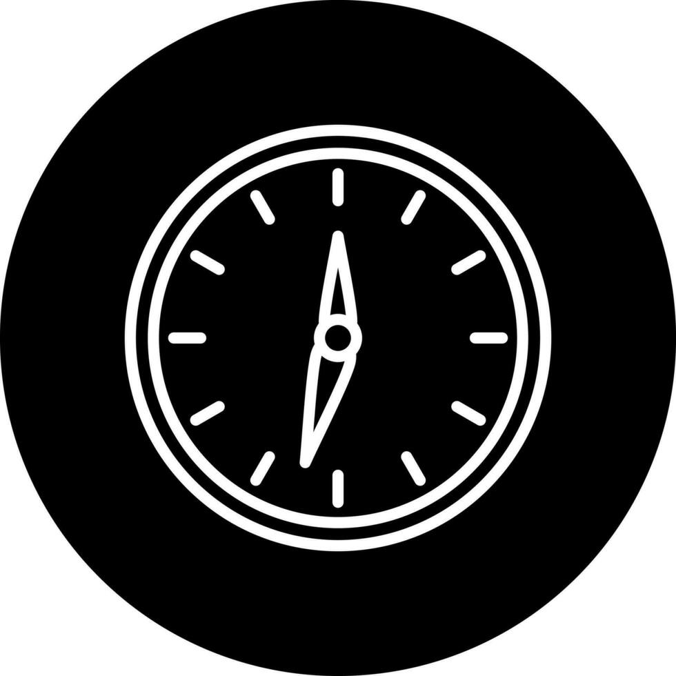 New Year Clock Vector Icon Style