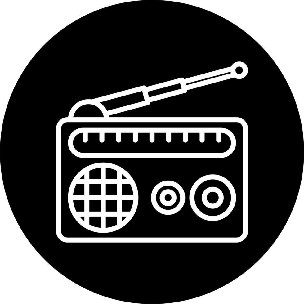 radio vector icono estilo