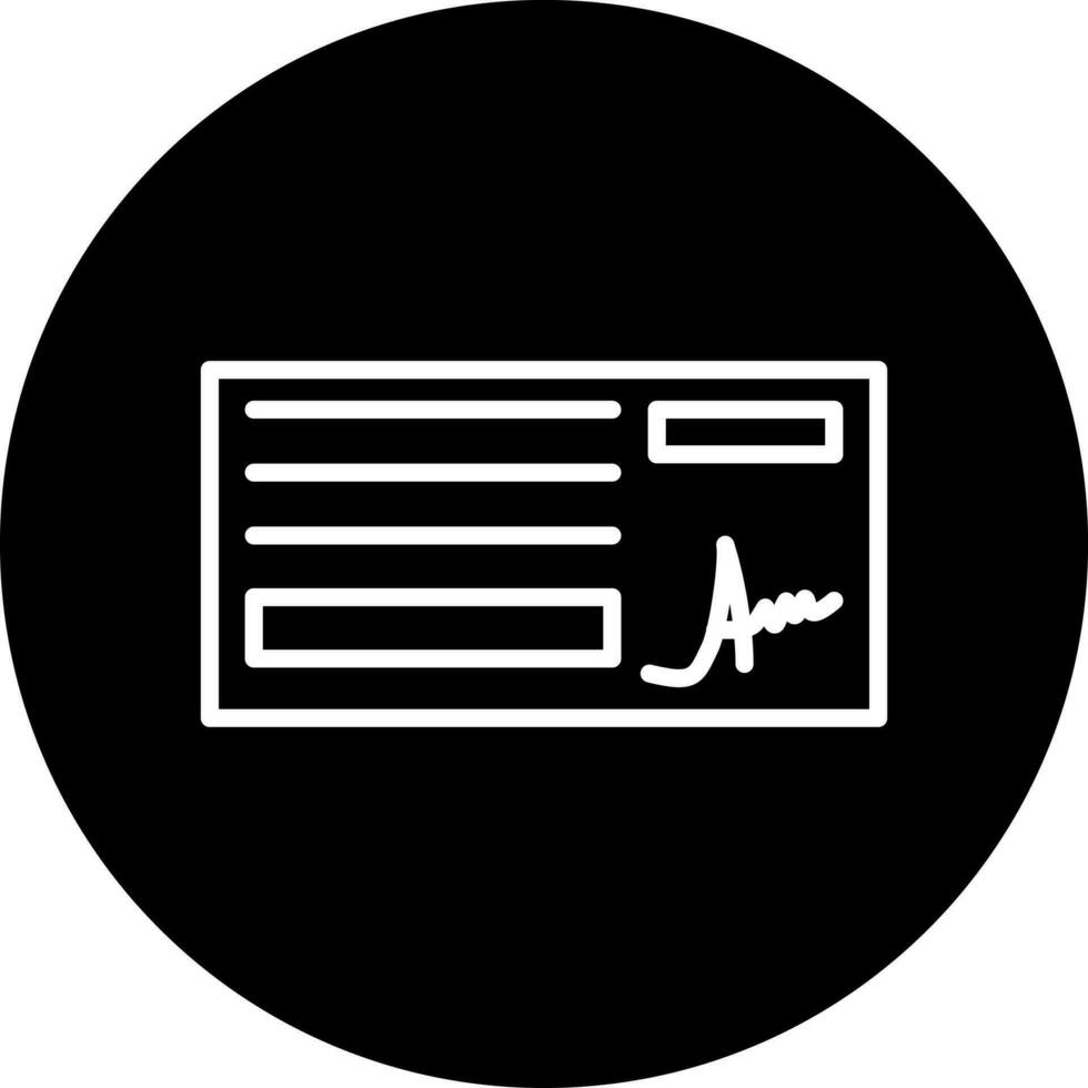 Cheque Vector Icon Style