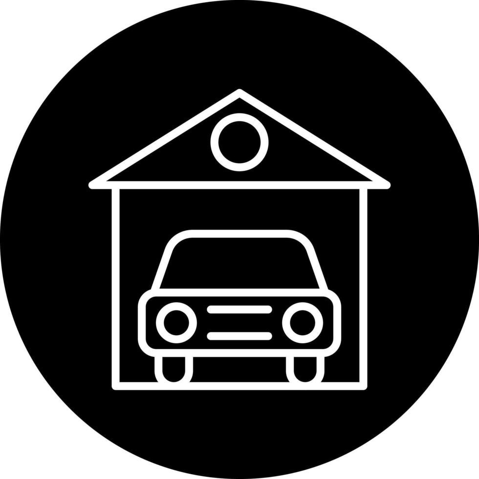 Car Garage Vector Icon Style