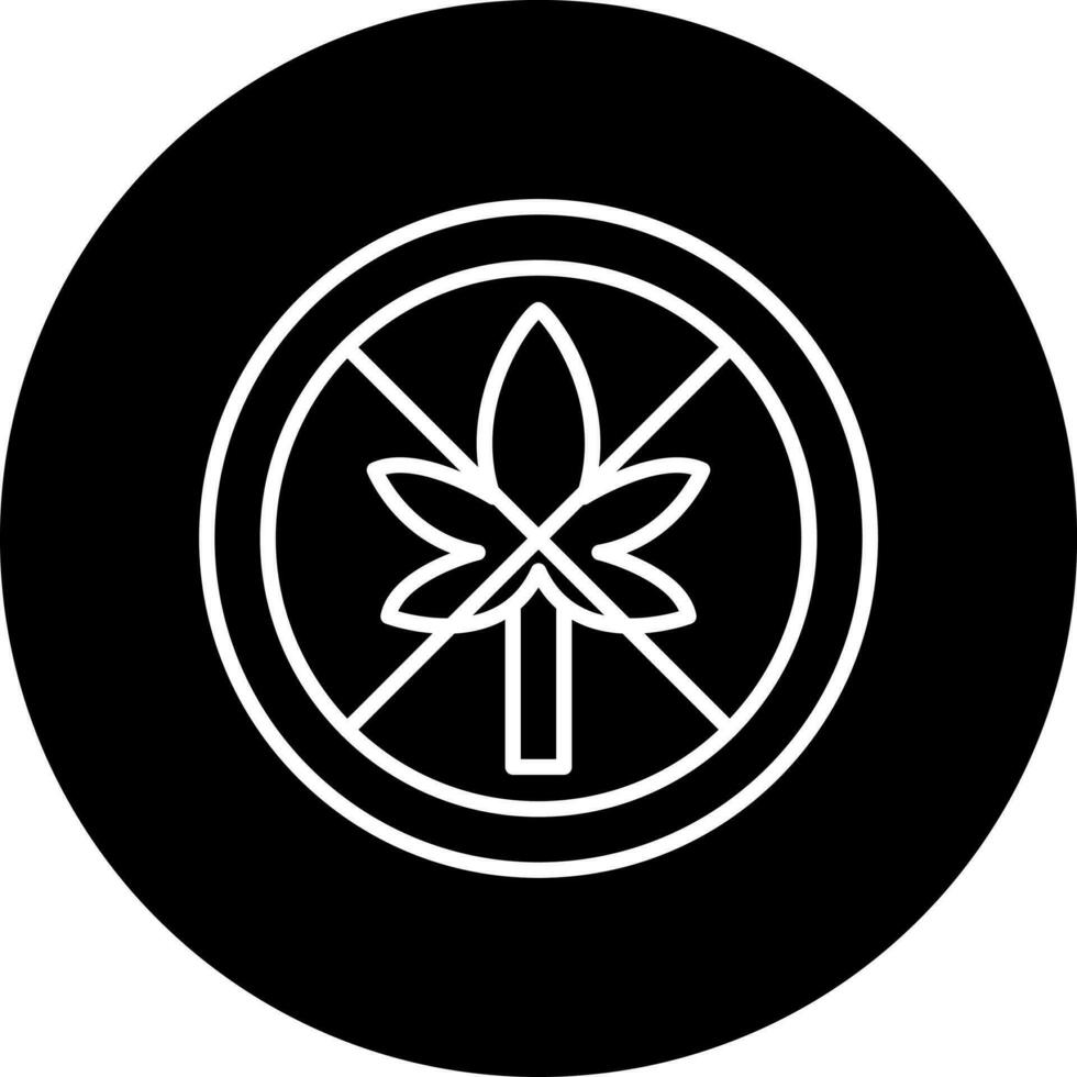 No thc vector icono estilo