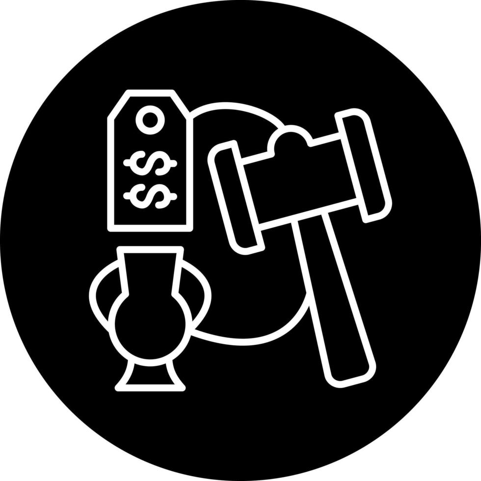 Reserve Bid Auction Vector Icon Style