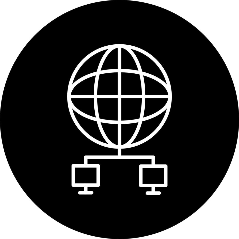 Global Network Vector Icon Style