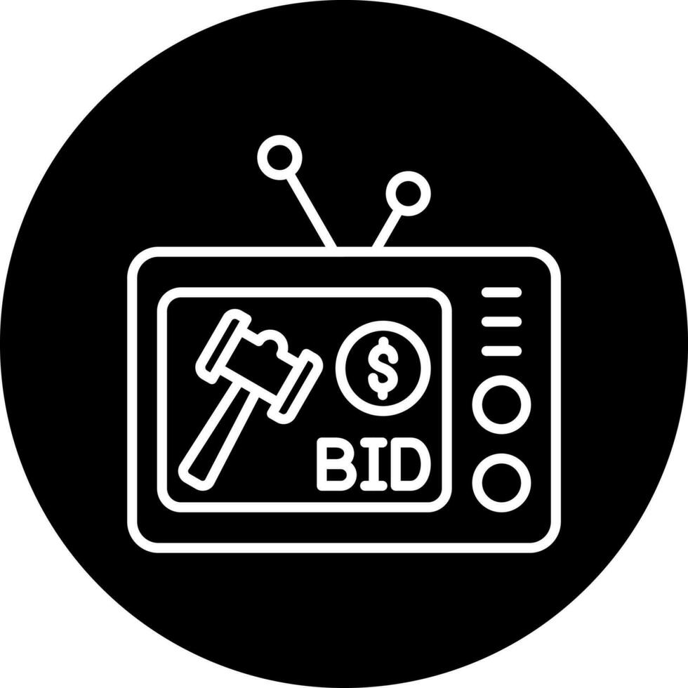 Live Bidding Vector Icon Style