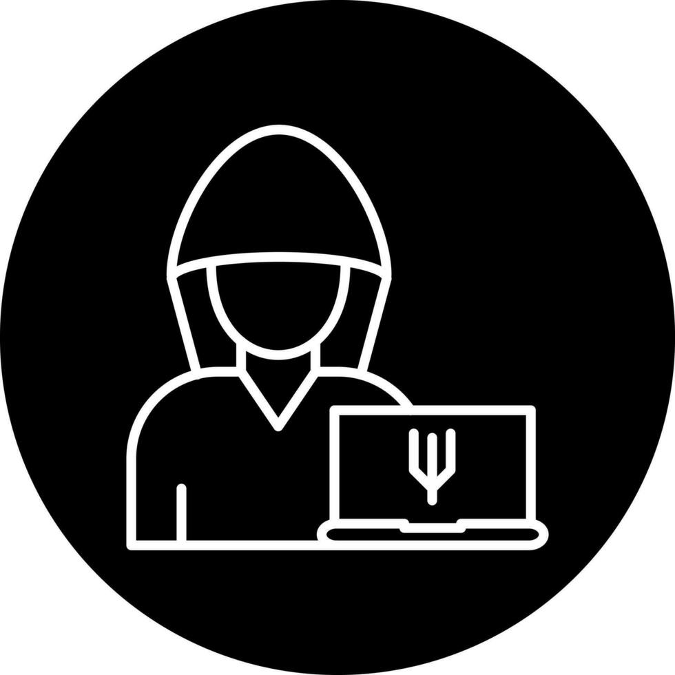hacker vector icono estilo