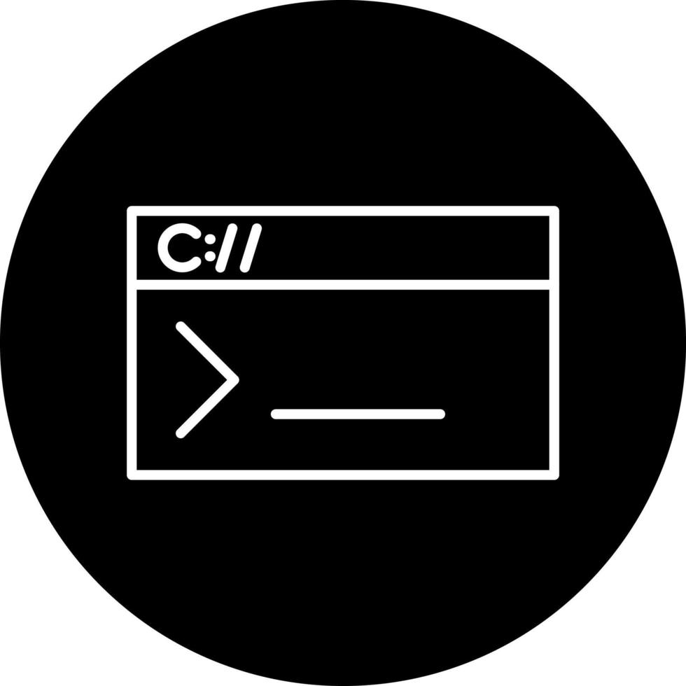 Console Command Line Vector Icon Style