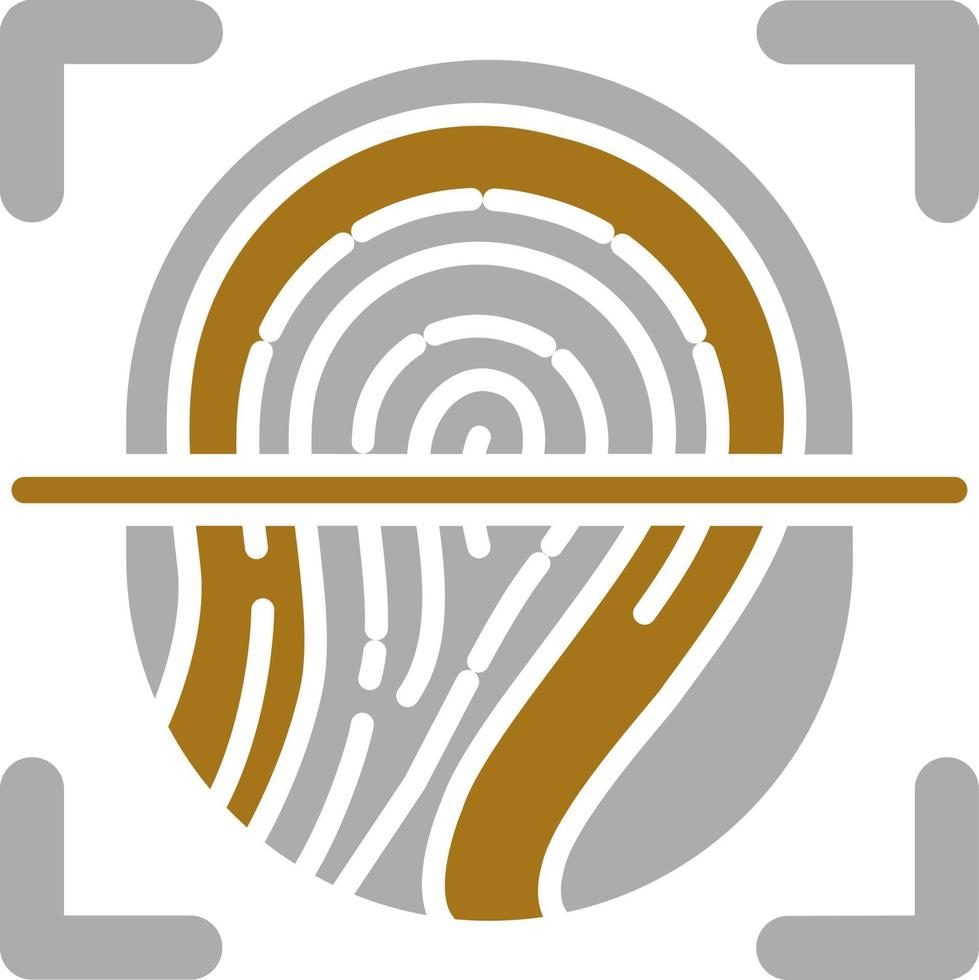 fingerprint scanning Vector Icon Style