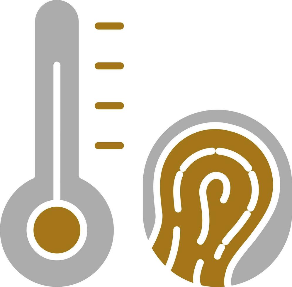 biometric thermostat Vector Icon Style