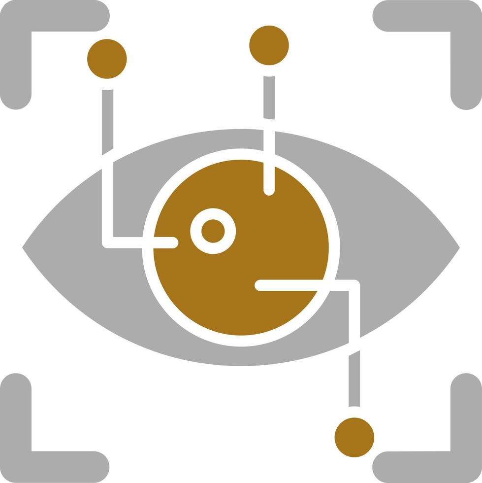 eye recognition Vector Icon Style