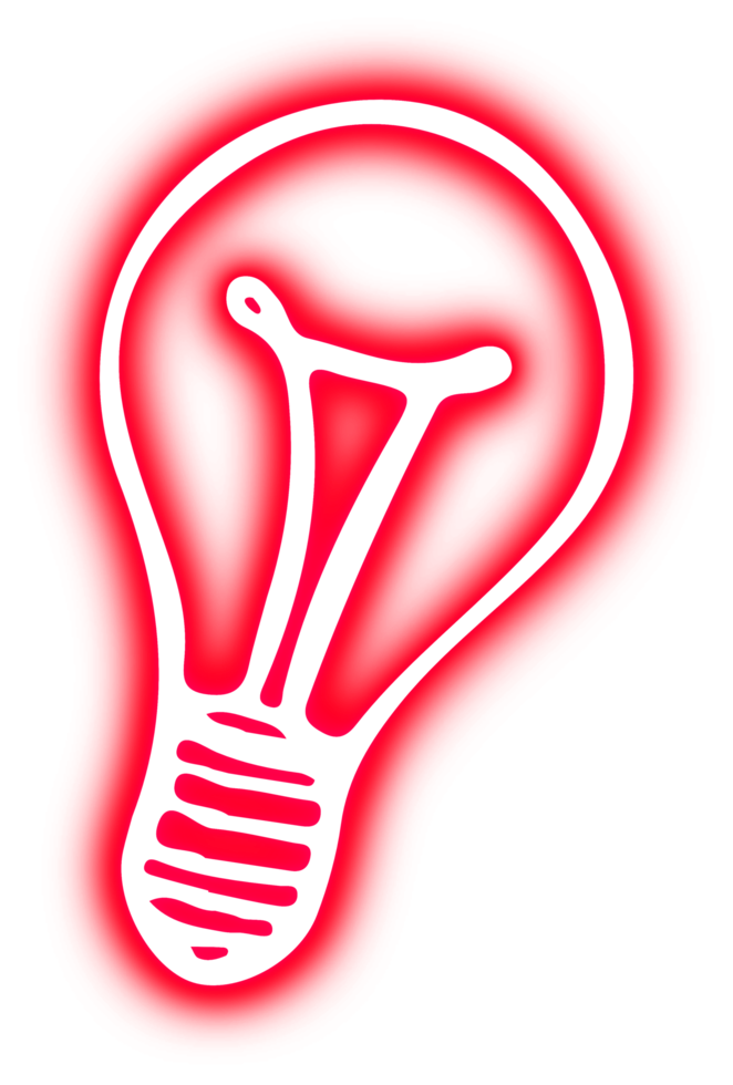 Glowing Neon Lightbulb png