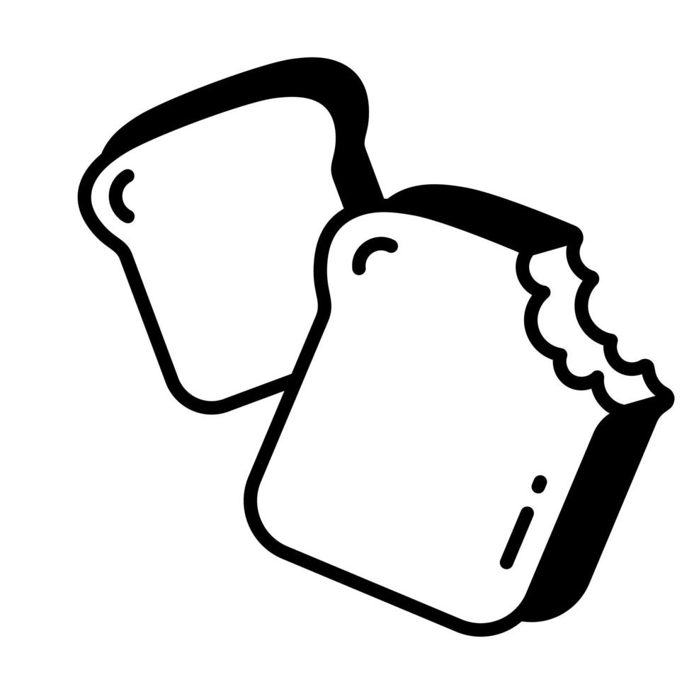 Trendy Bread Toasts vector