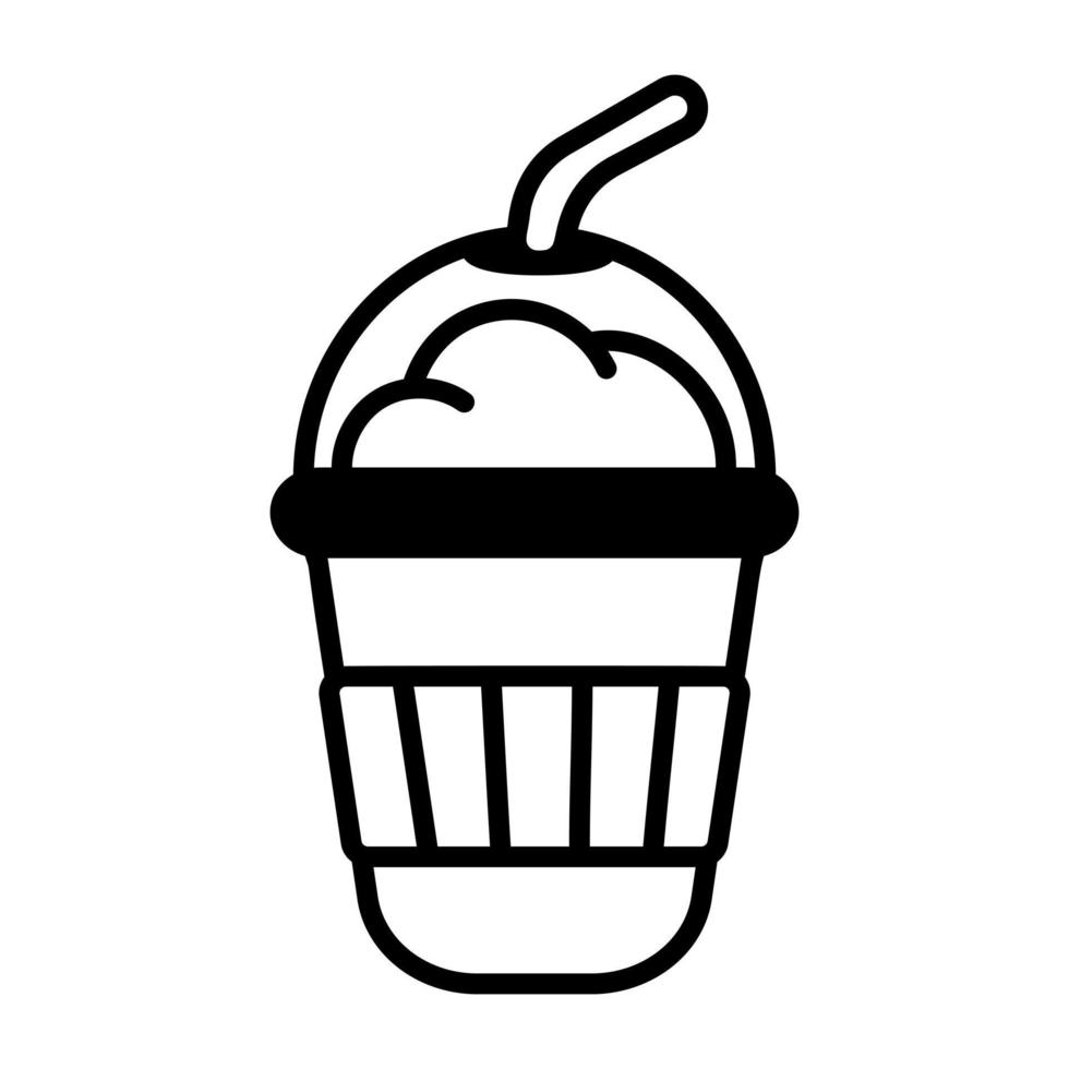 Trendy Frappe Cup vector