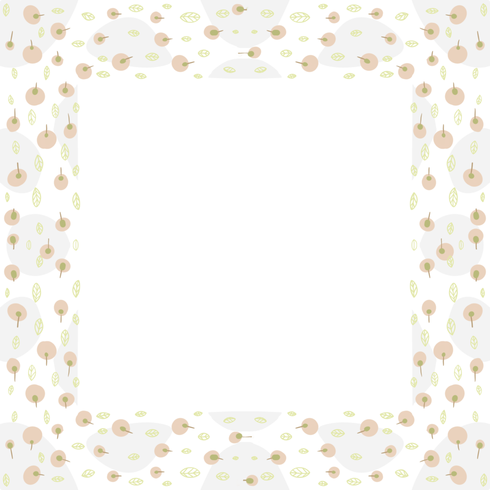 Simple Flowers Frame png