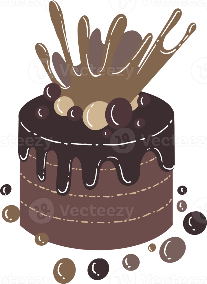 ilustración de chocolate pastel png