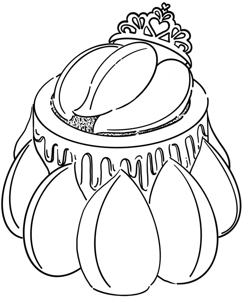 Hand drawn Durian theme cake- png