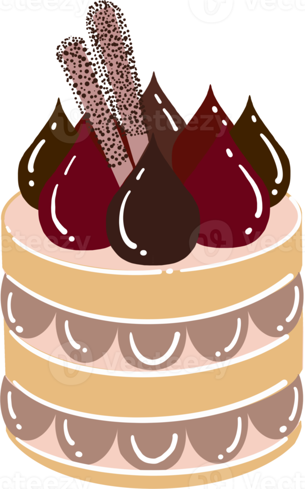 Illustration of Chocolate Cake png