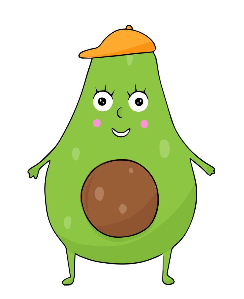 avocado cute character vector