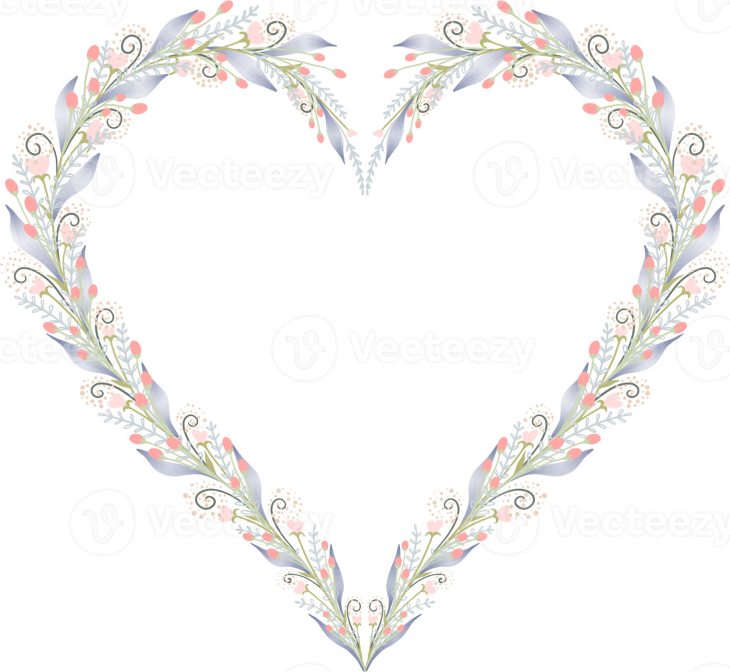 Heart of flowers png