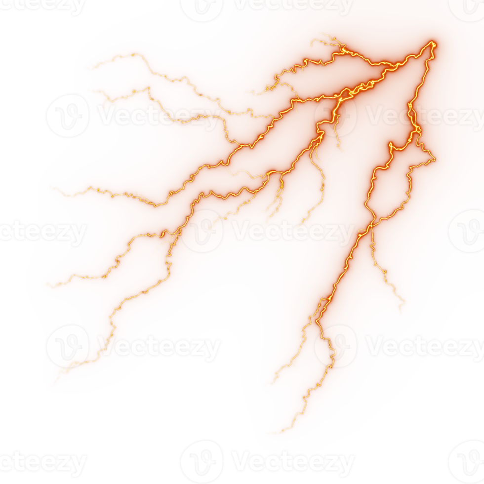 Abstract lightning strike png