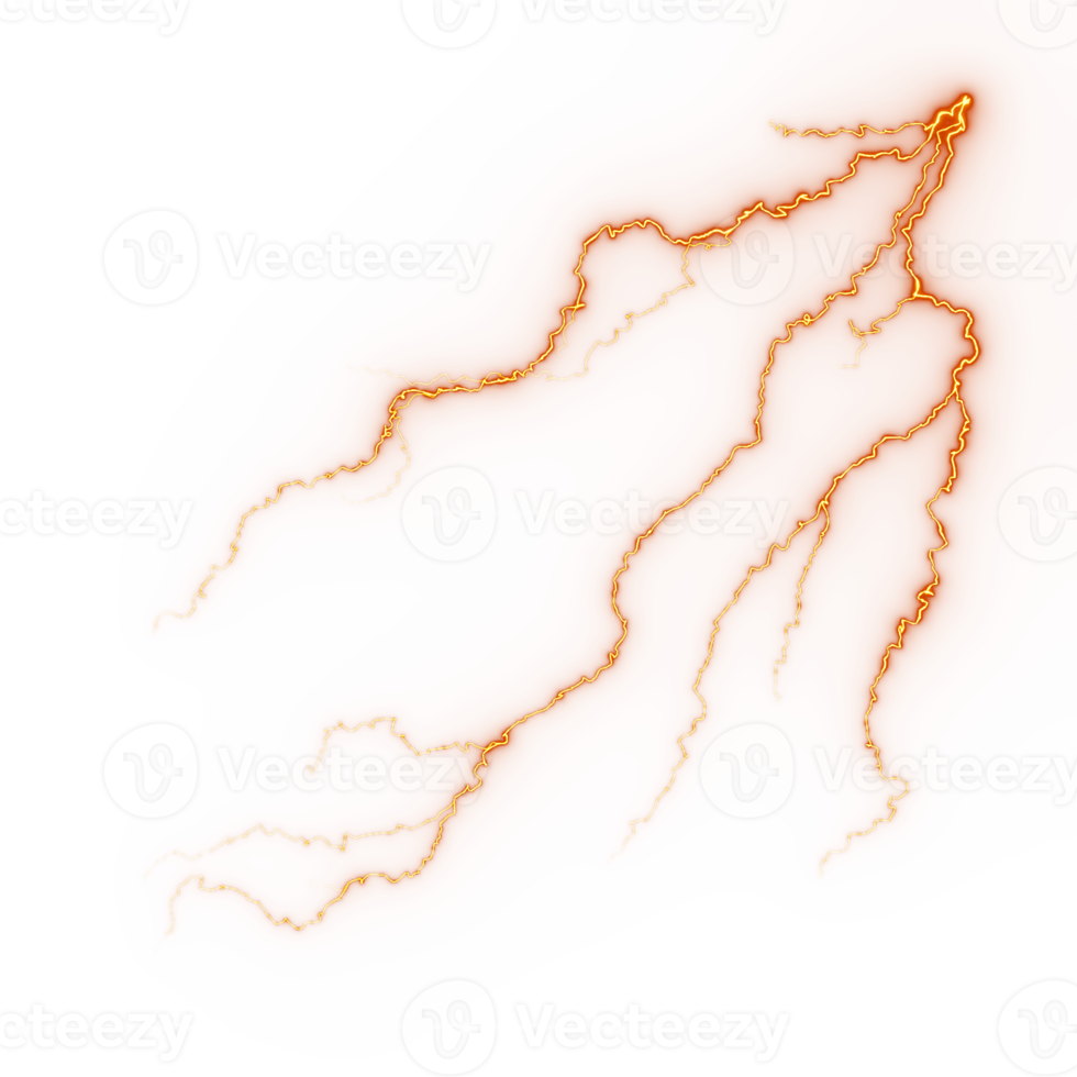 Abstract lightning strike png