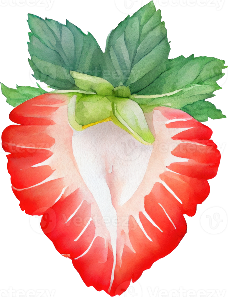 Strawberry Watercolor Illustration png