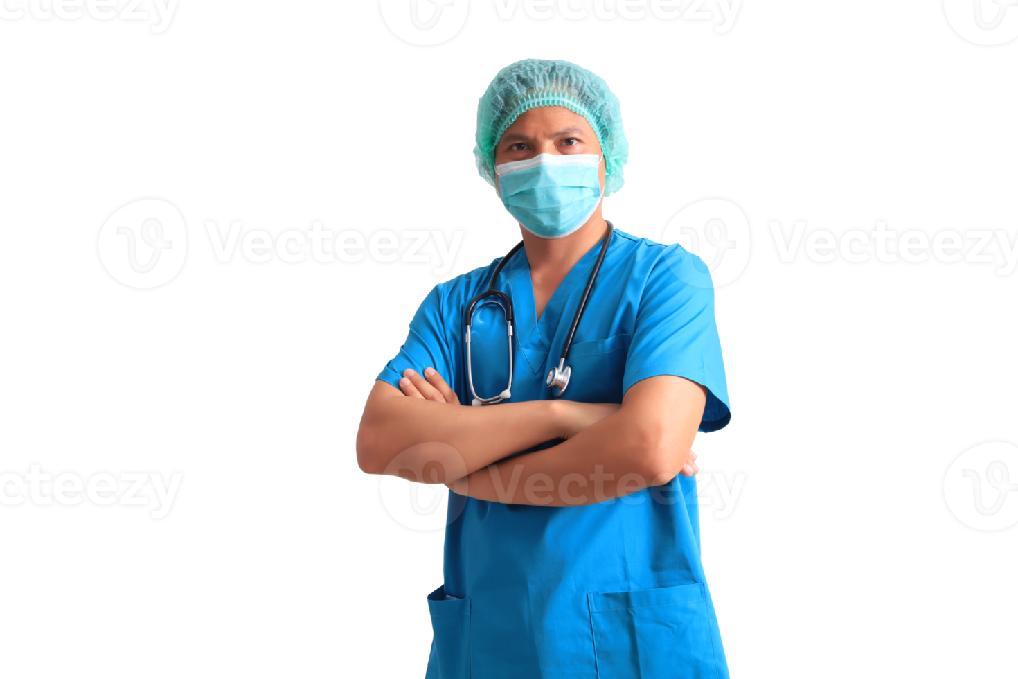 Masculin médecin portant bleu costume png