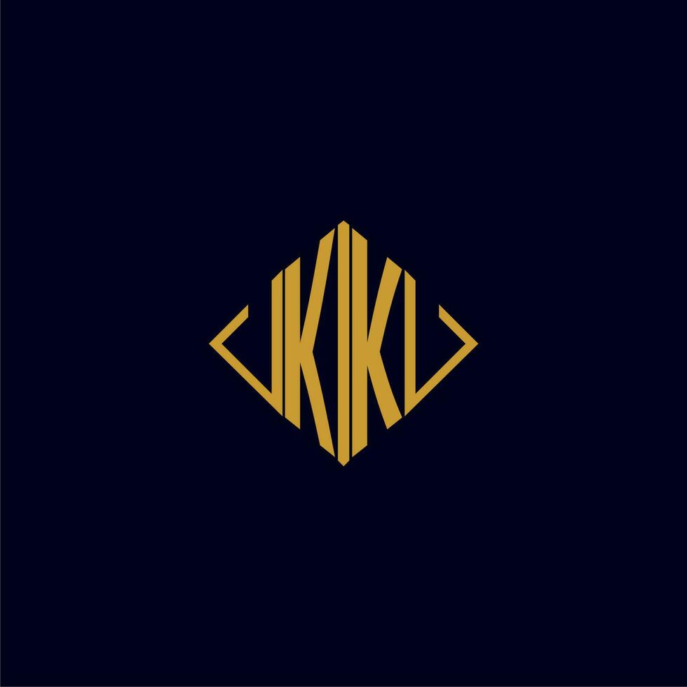 KK initial monogram square logo design ideas vector