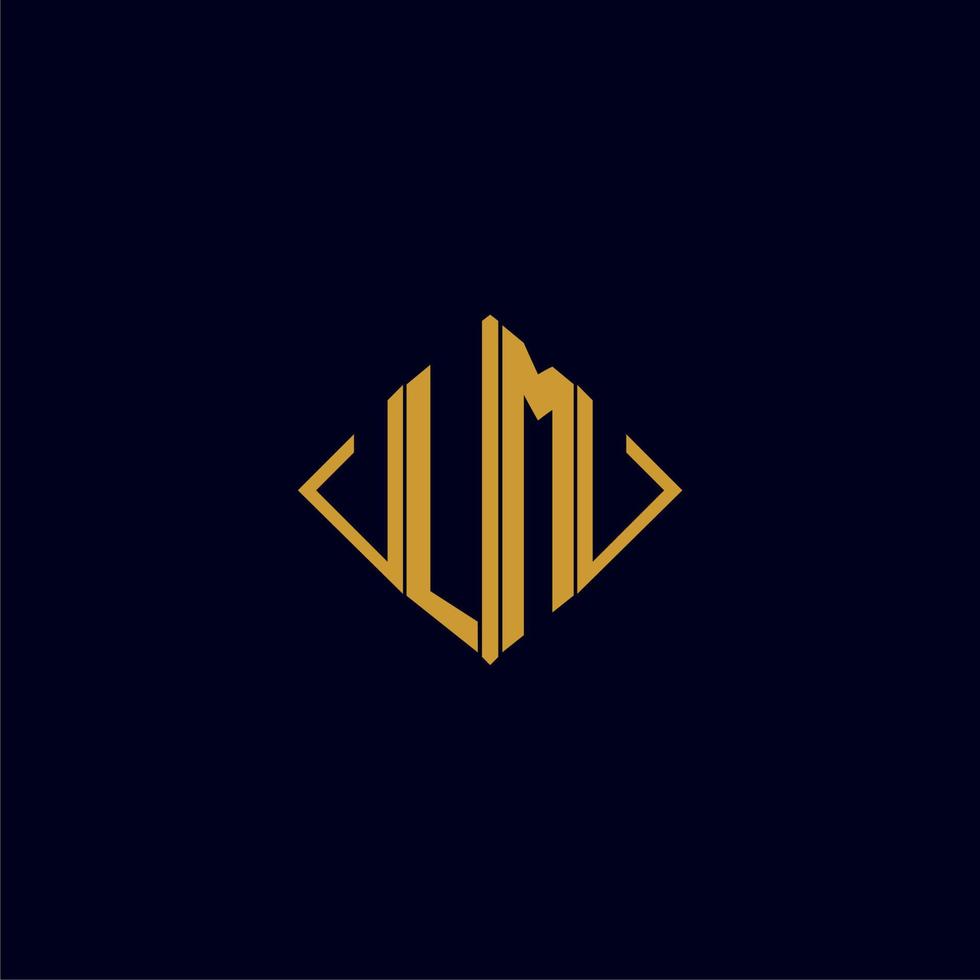 LM initial monogram square logo design ideas vector