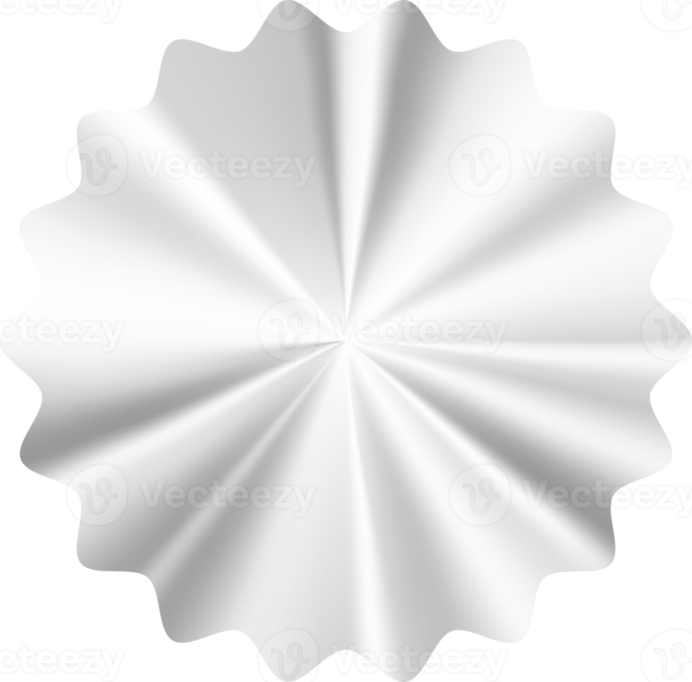 plata degradado pegatina con metal textura. cromo Insignia en estrella forma. logo para original productos emblema ilustración png