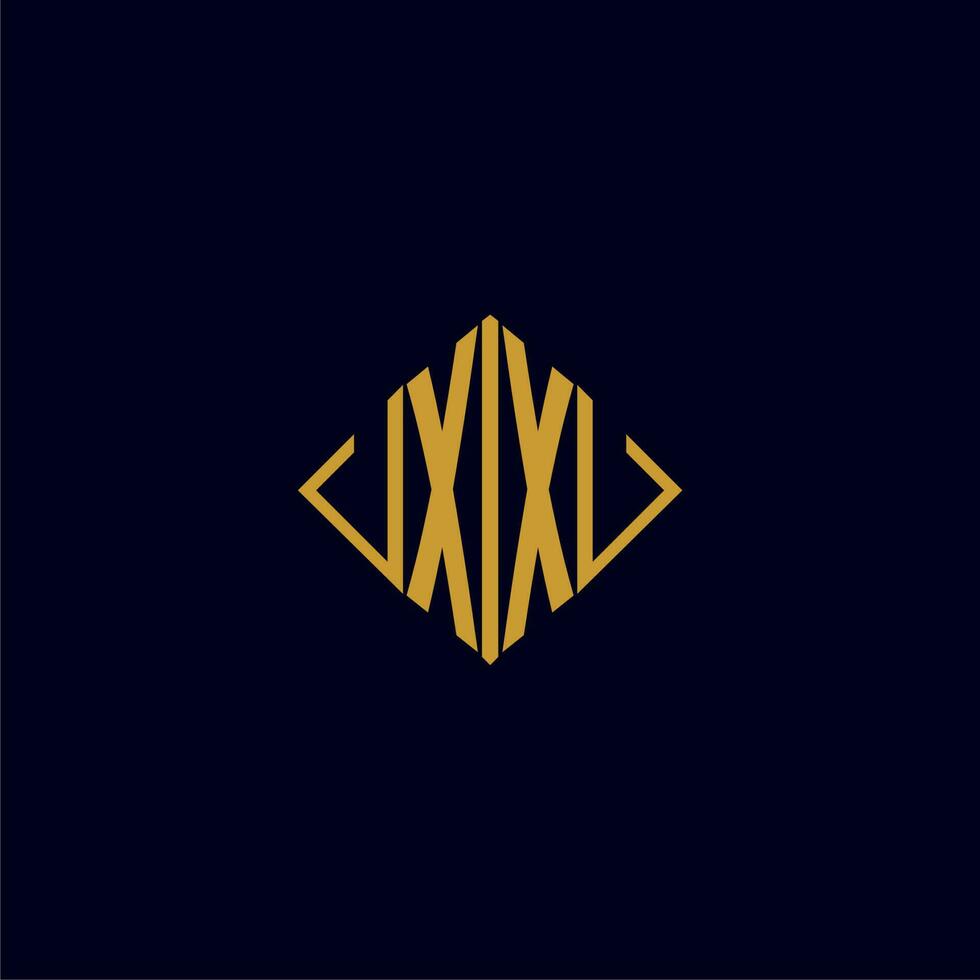 XX initial monogram square logo design ideas vector