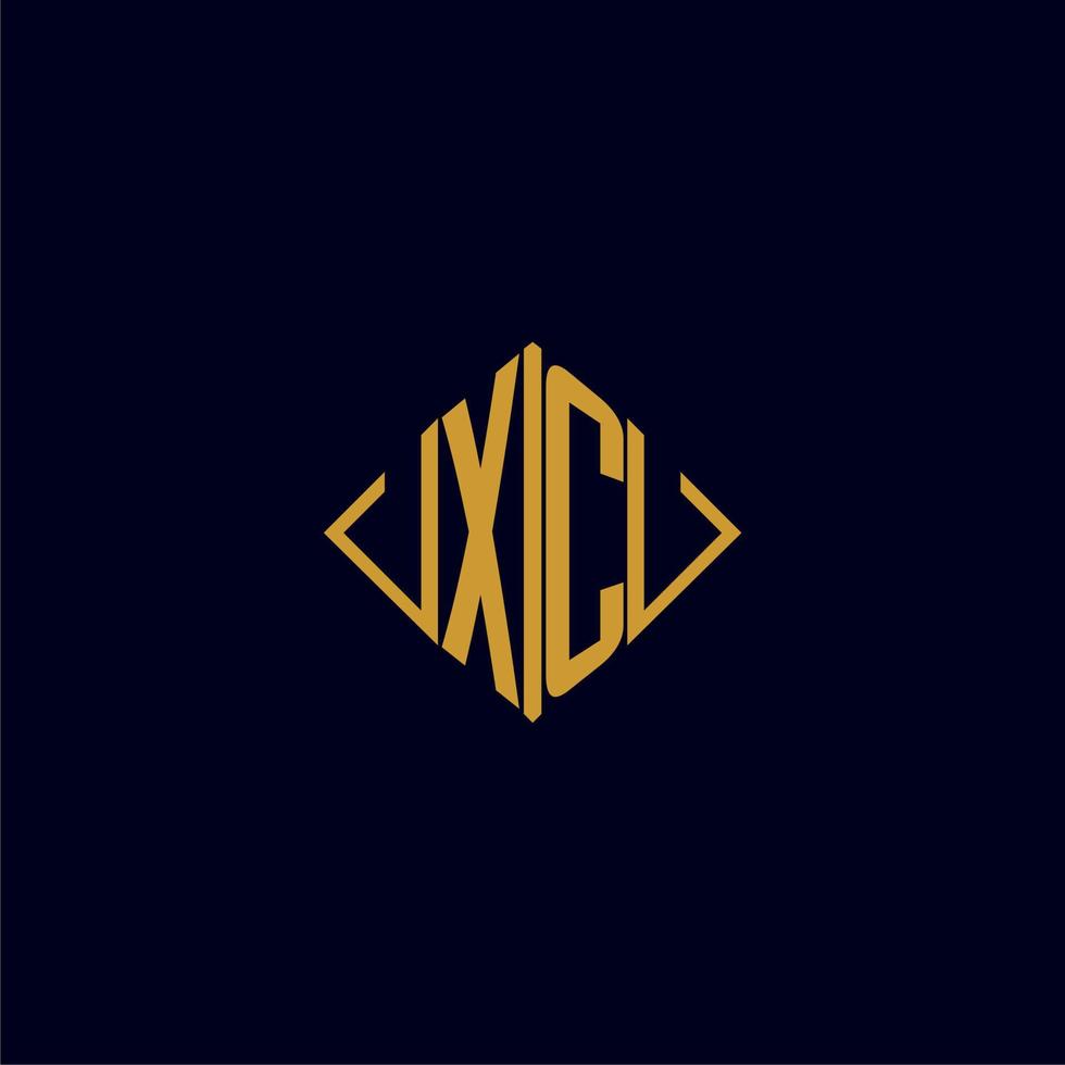 XC initial monogram square logo design ideas vector