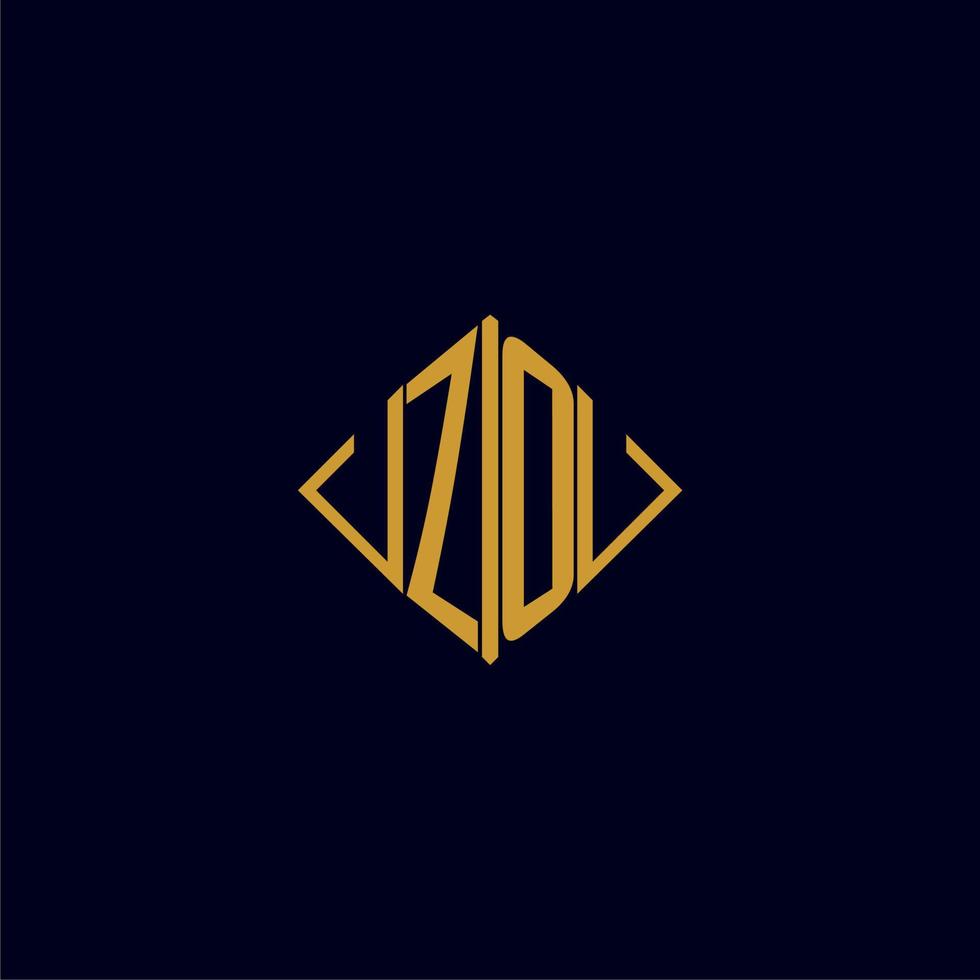 ZO initial monogram square logo design ideas vector