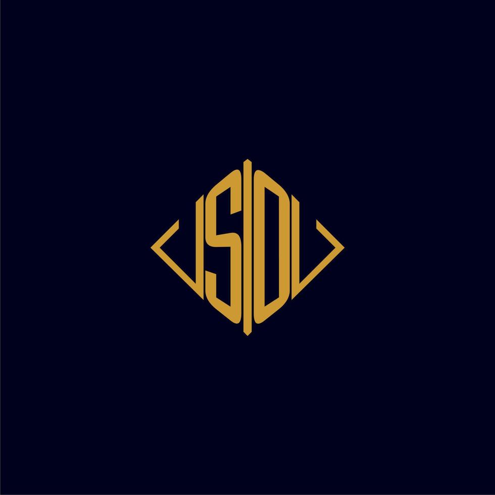 SO initial monogram square logo design ideas vector