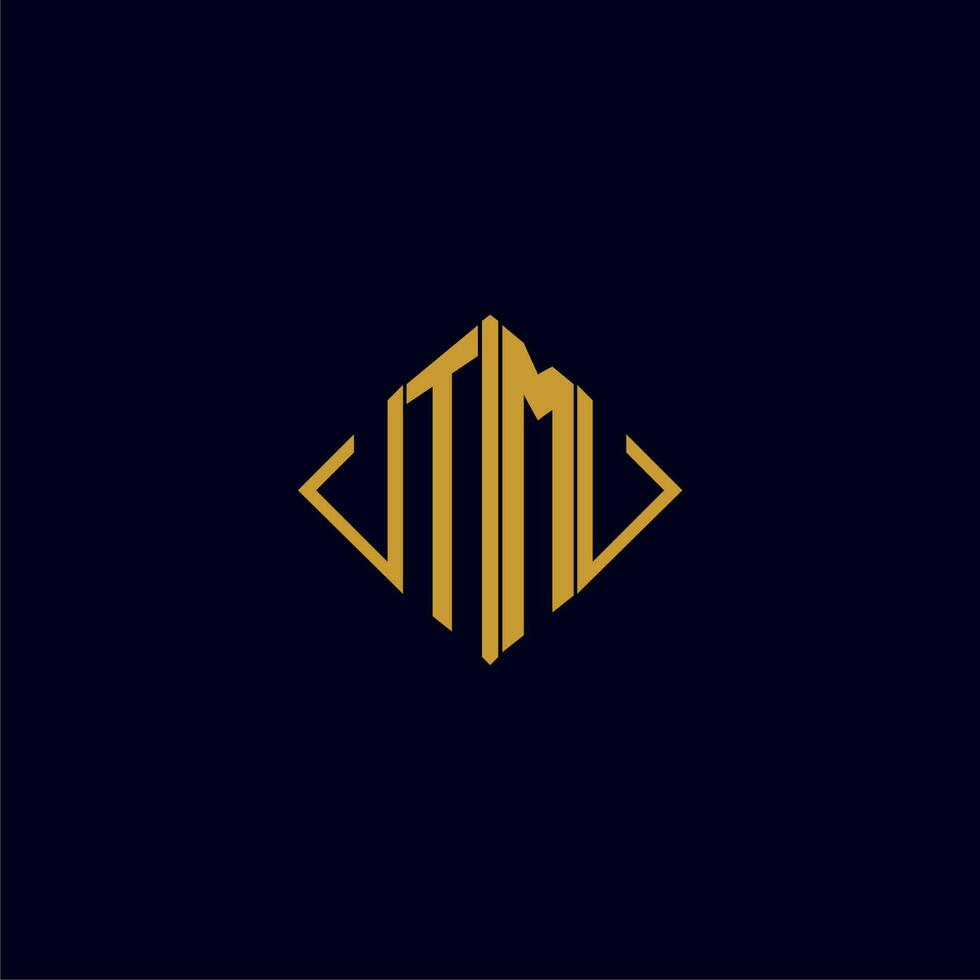 TM initial monogram square logo design ideas vector