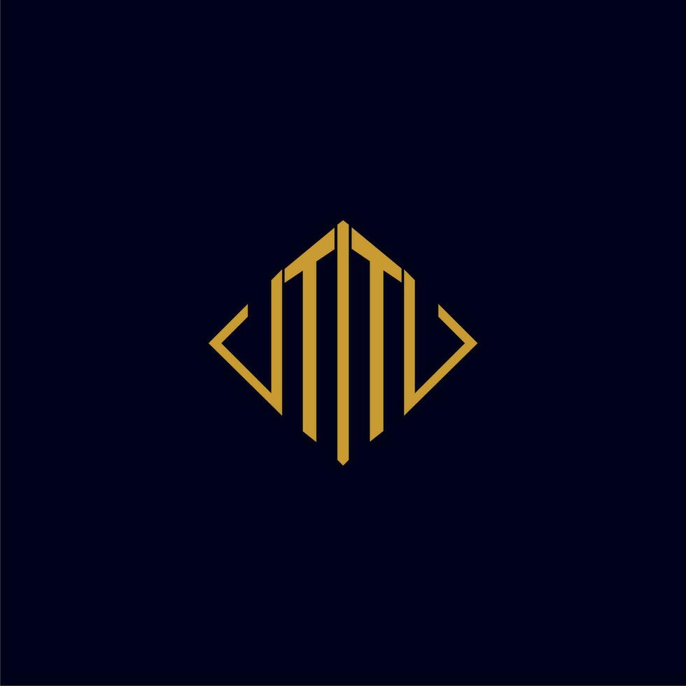 TT initial monogram square logo design ideas vector