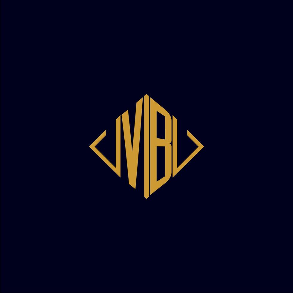 VB initial monogram square logo design ideas vector
