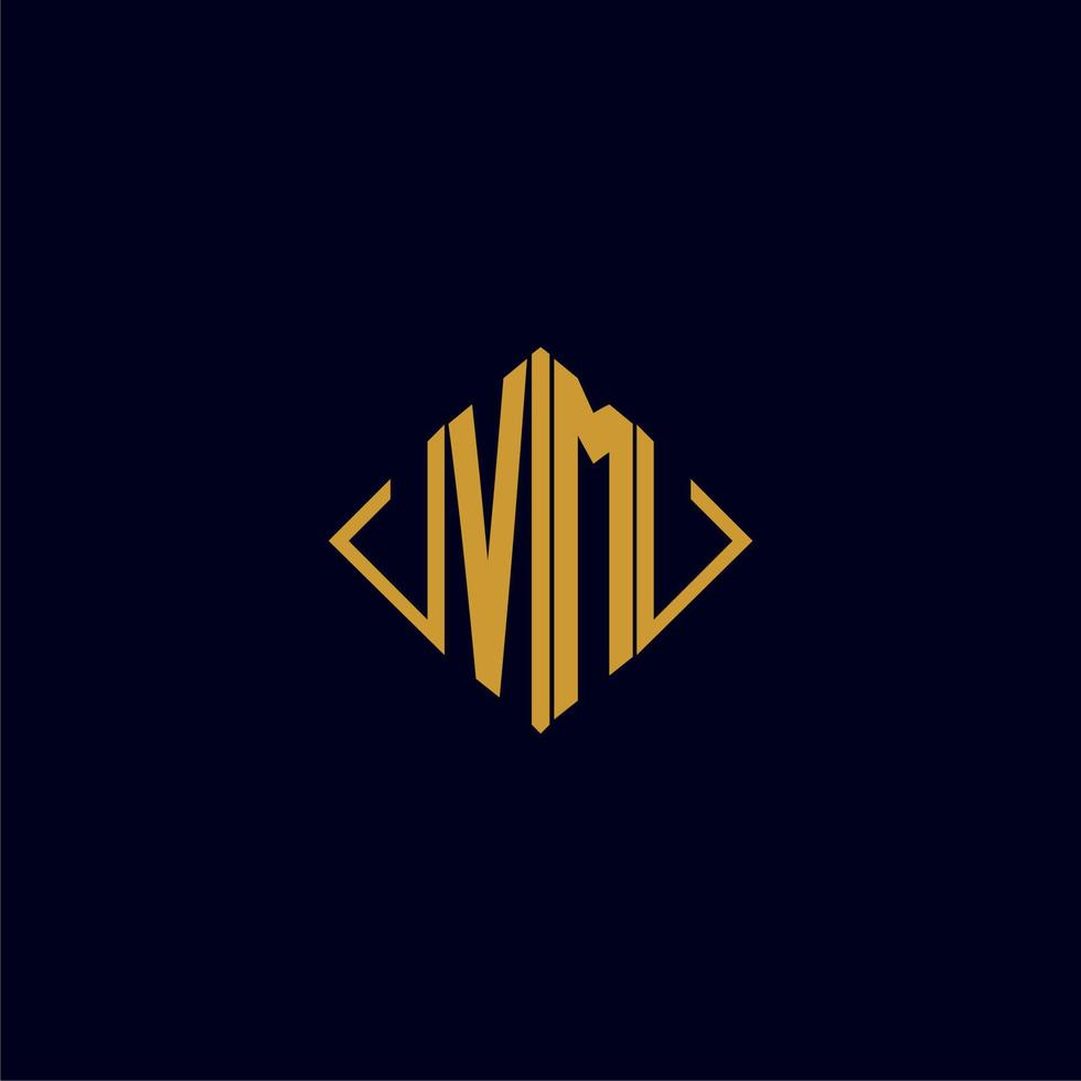 VM initial monogram square logo design ideas vector