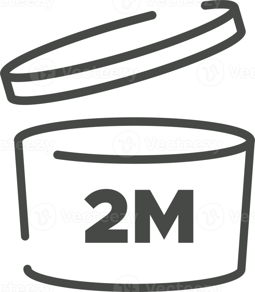 Pao symbol. 2 months. Period after opening icon. Cosmetic open month life shelf. Cosmetic product expiration png