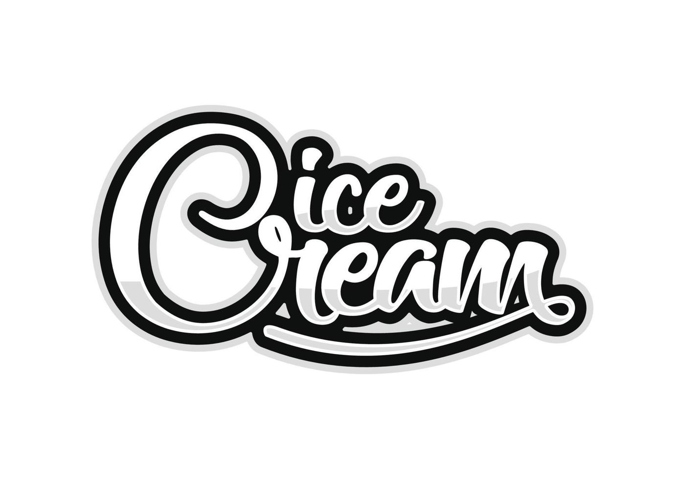 vector de diseño de logotipo de helado