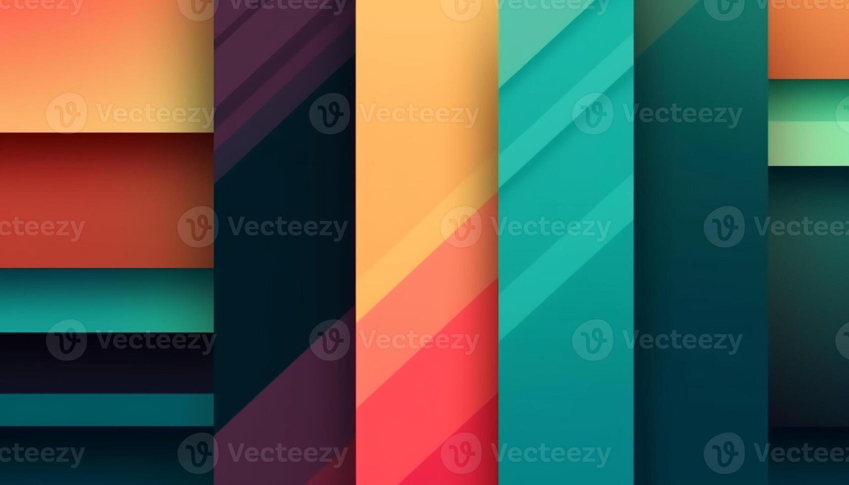 Simple minimalist retro color trendy background abstract colorful wallpaper and backdrop. Artistic digital art 3d rendering geometric line stripe bar element design material. photo